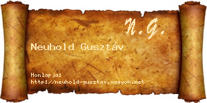 Neuhold Gusztáv névjegykártya